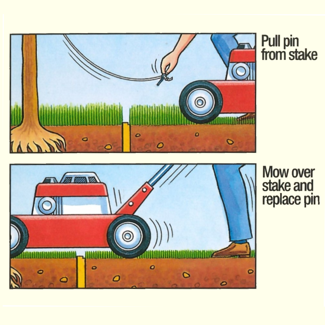 mowing friendly tree support kit